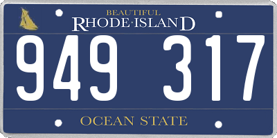 RI license plate 949317