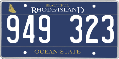 RI license plate 949323