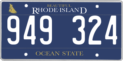 RI license plate 949324