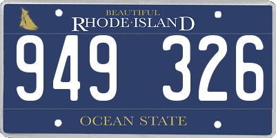 RI license plate 949326