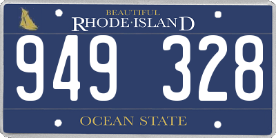 RI license plate 949328