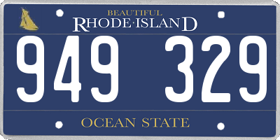 RI license plate 949329