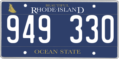 RI license plate 949330