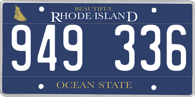 RI license plate 949336
