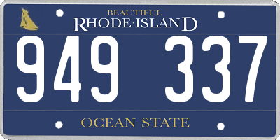 RI license plate 949337