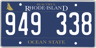 RI license plate 949338