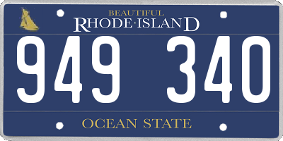 RI license plate 949340
