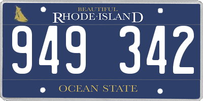 RI license plate 949342