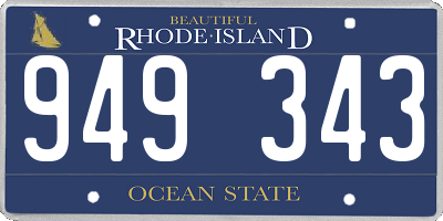 RI license plate 949343