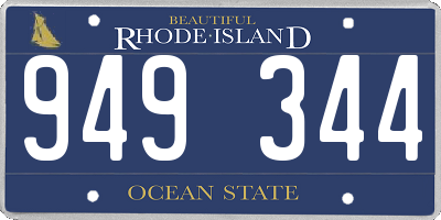 RI license plate 949344