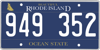 RI license plate 949352