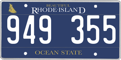 RI license plate 949355