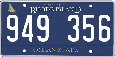 RI license plate 949356
