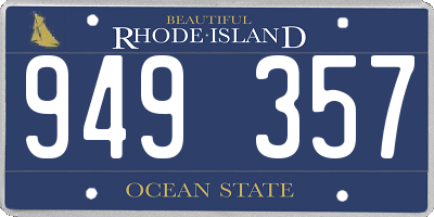 RI license plate 949357