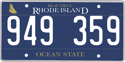 RI license plate 949359