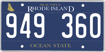 RI license plate 949360
