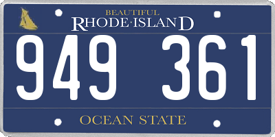RI license plate 949361