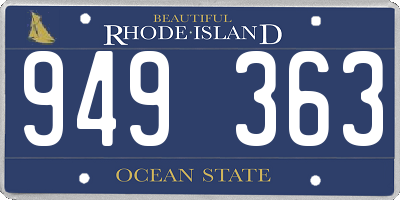 RI license plate 949363