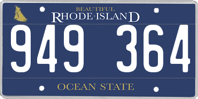 RI license plate 949364