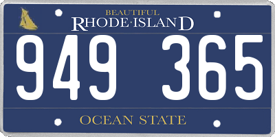 RI license plate 949365
