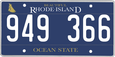 RI license plate 949366