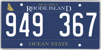 RI license plate 949367