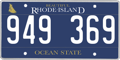 RI license plate 949369
