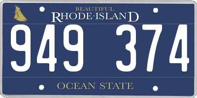 RI license plate 949374