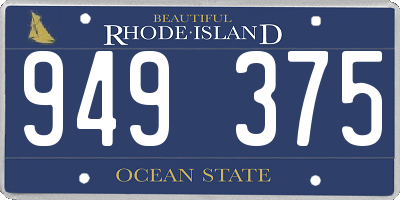 RI license plate 949375