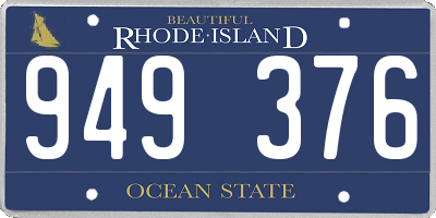 RI license plate 949376