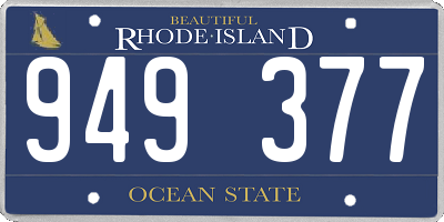 RI license plate 949377