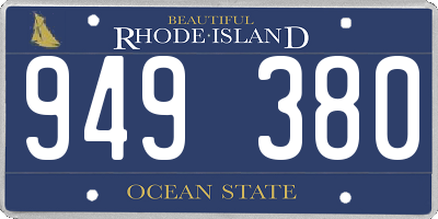 RI license plate 949380