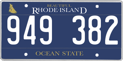 RI license plate 949382