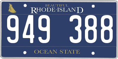 RI license plate 949388