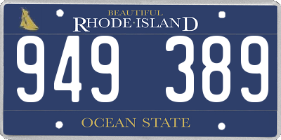 RI license plate 949389