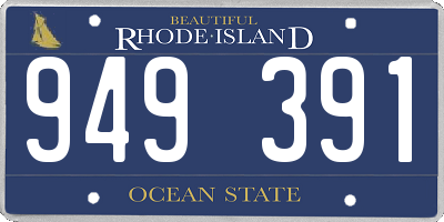 RI license plate 949391