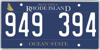 RI license plate 949394