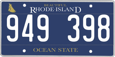 RI license plate 949398