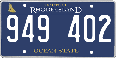 RI license plate 949402
