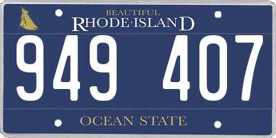 RI license plate 949407