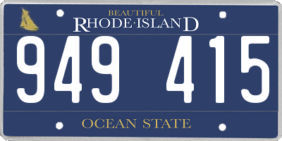 RI license plate 949415