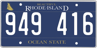 RI license plate 949416