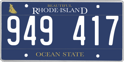 RI license plate 949417