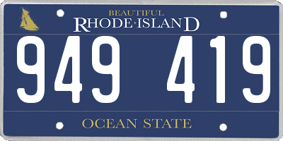 RI license plate 949419