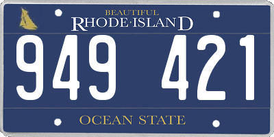 RI license plate 949421
