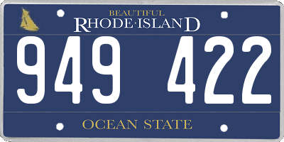 RI license plate 949422