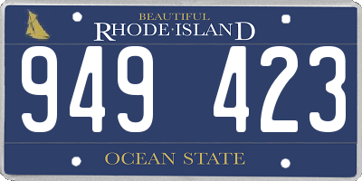 RI license plate 949423