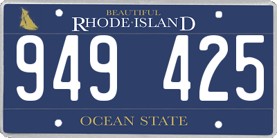 RI license plate 949425