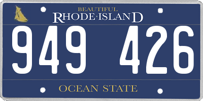 RI license plate 949426