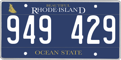 RI license plate 949429